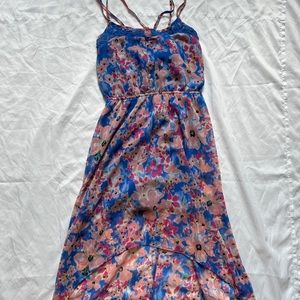 Candie’s Floral Dress! Longer in the back than the front! Lace detailing! Size S